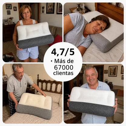 2 x ComfortSleep Original™ - La almohada viscoelástica con reborde frontal. (Incluye fundas Gratis). *(Descansaras mejor o te devolvemos cada euro).