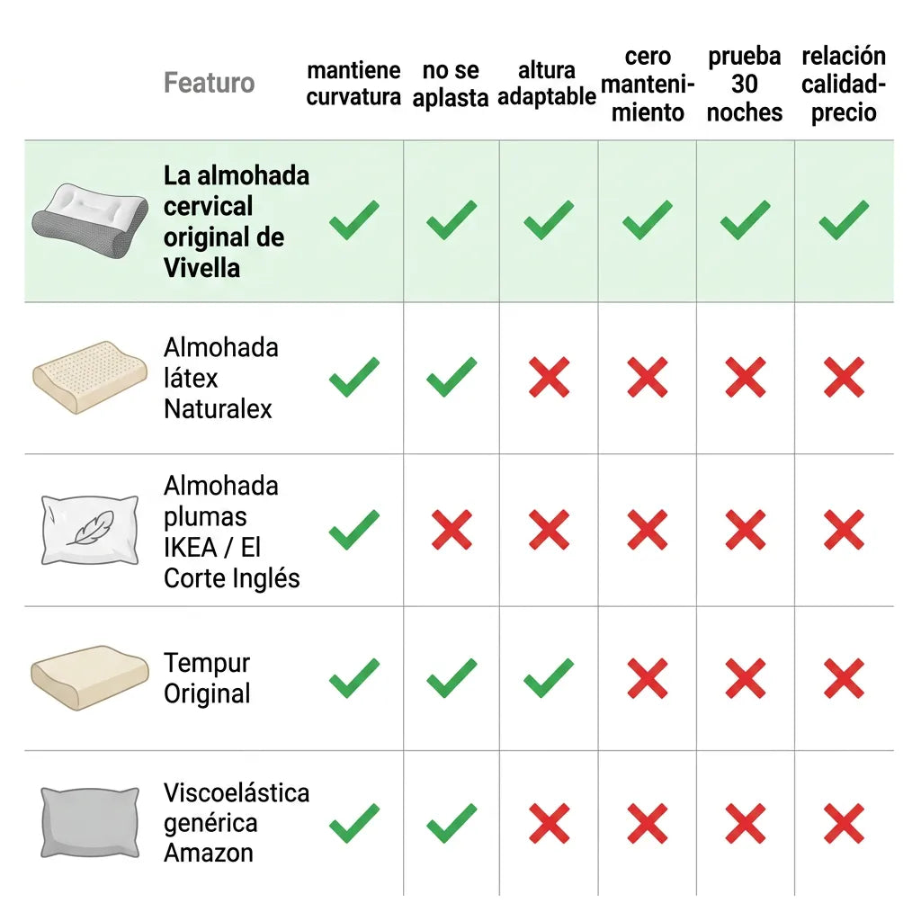 2 x ComfortSleep Original™ - La almohada viscoelástica con reborde frontal. (Incluye fundas Gratis). *(Descansaras mejor o te devolvemos cada euro).